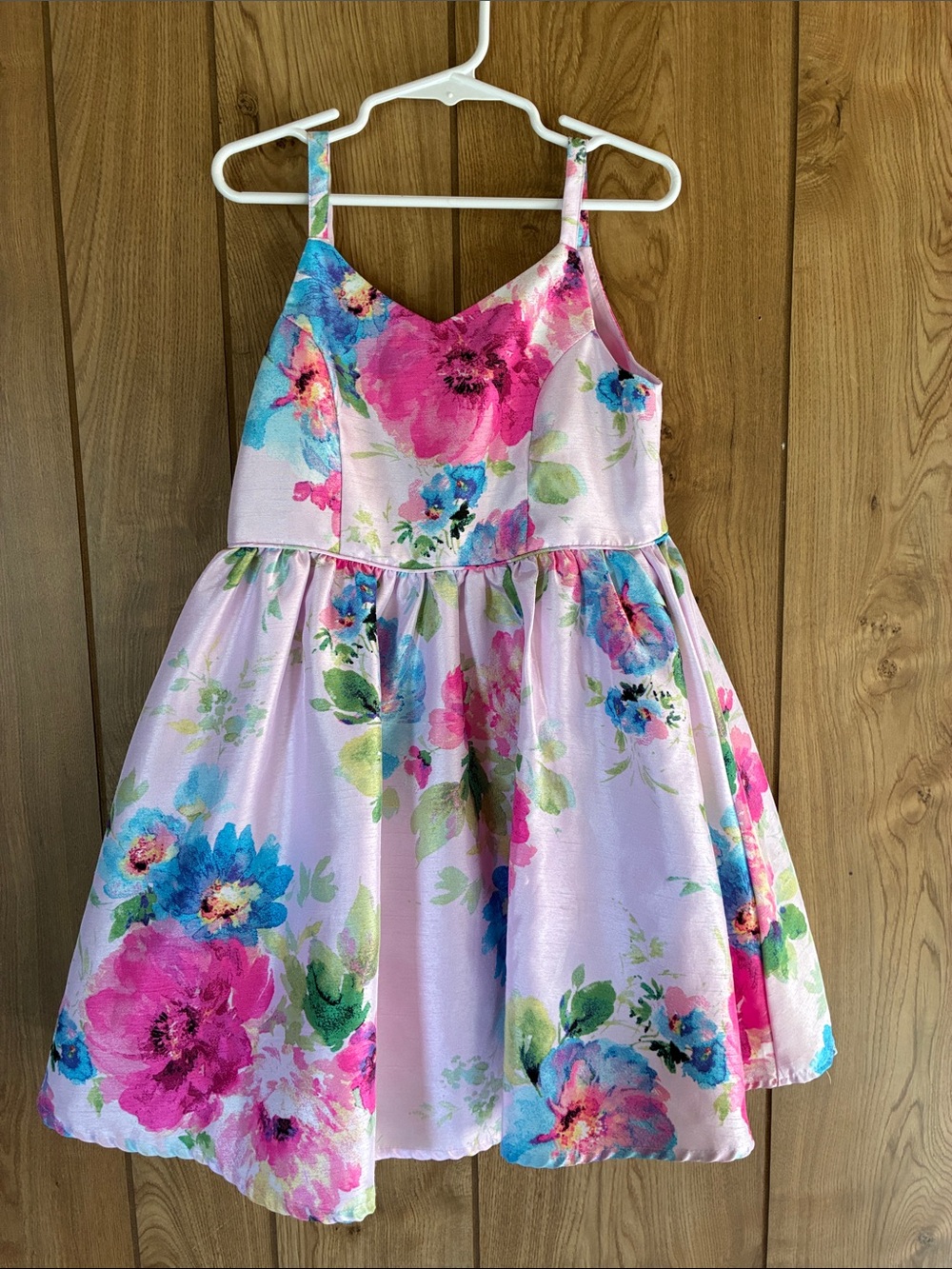 Cat & Jack Pink Floral Spaghetti-Strap Dress